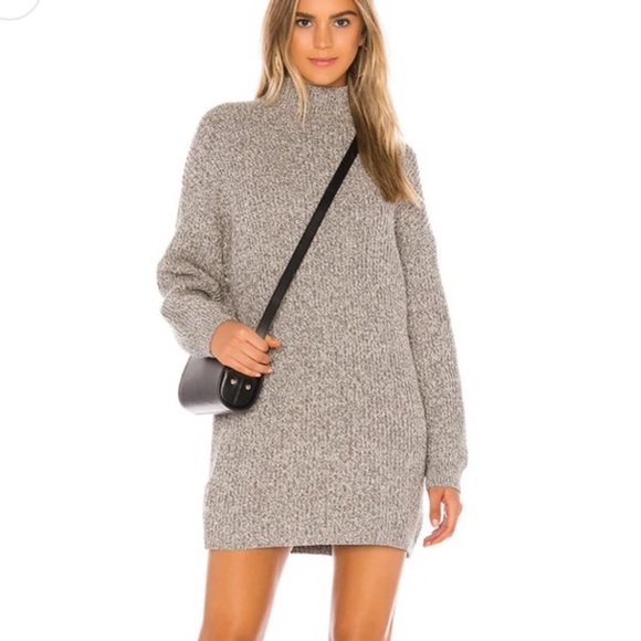 Tularosa djuna sweater dress in charcoal gray and white - Picture 1 of 2